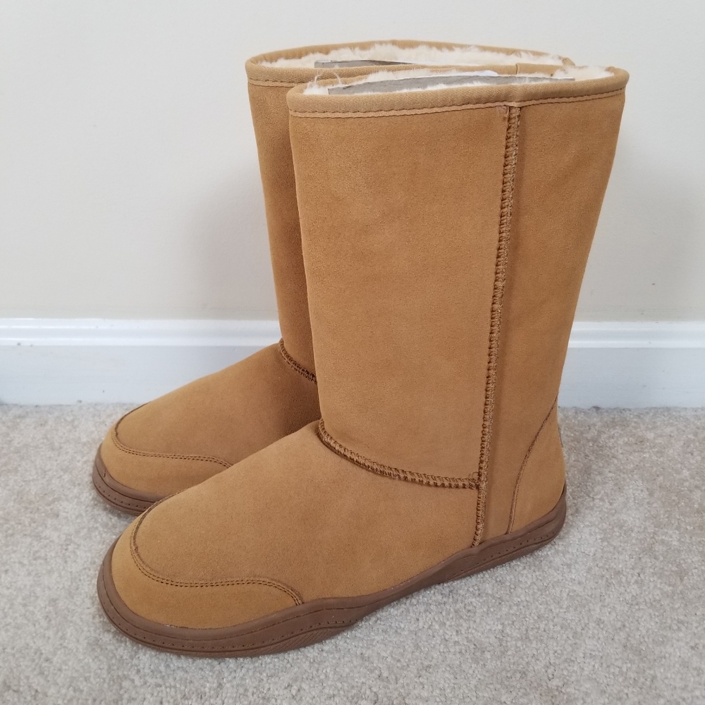 Guide Gear Suede Boots Sheepskin Footbed Mens 12 Unused Minor Imperfections
